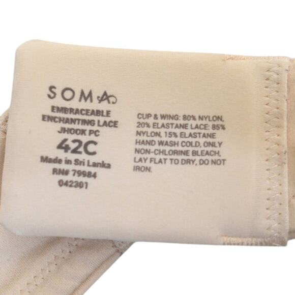 Soma Womens 42C Embraceable Enchanting Lace Underwire Bra - Picture 9 of 9